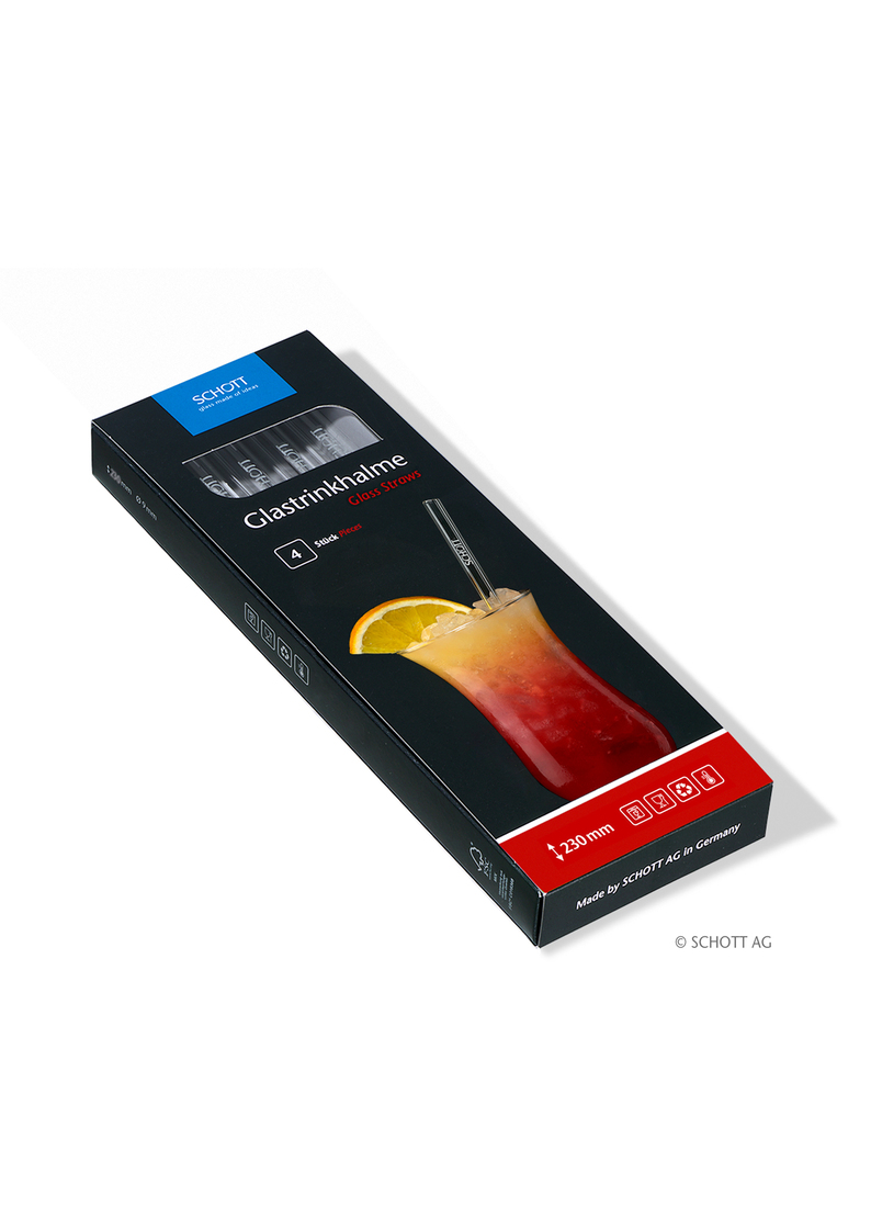 SCHOTT Glastrinkhalm im 4er Set / 230mm – Bild 4