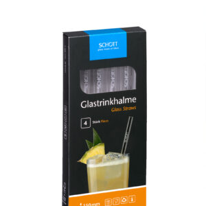 SCHOTT Glastrinkhalm im 4er Set / 150mm