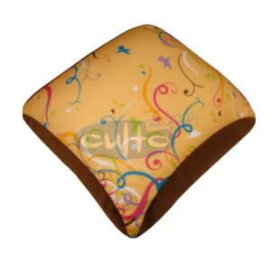 Mio Fiesta, Ornament apricot, Plüsch braun, 35 x 35 x 16 cm