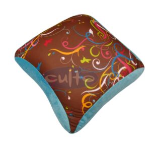 Mio Fiesta, Ornament braun , Plüsch hellblau, 35 x 35 x 16 c