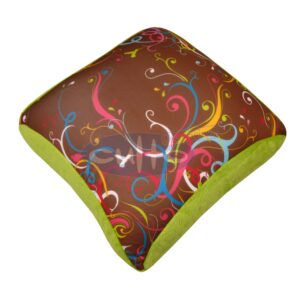 Mio Fiesta, Ornament braun , Plüsch grün, 35 x 35 x 16 cm