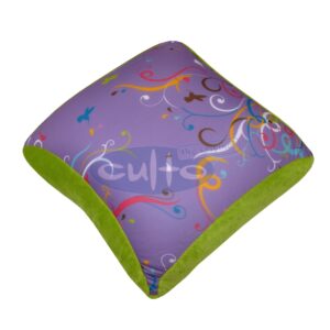 Mio Fiesta, Ornament lila , Plüsch grün, 35 x 35 x 16 cm