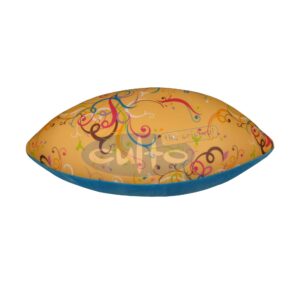 Mio Trinity Ornament apricot, Plüsch blau, 70 x 30 x 25 cm